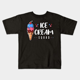 Ice Cream Squad Dripping Ice Cream Scoop Kids T-Shirt